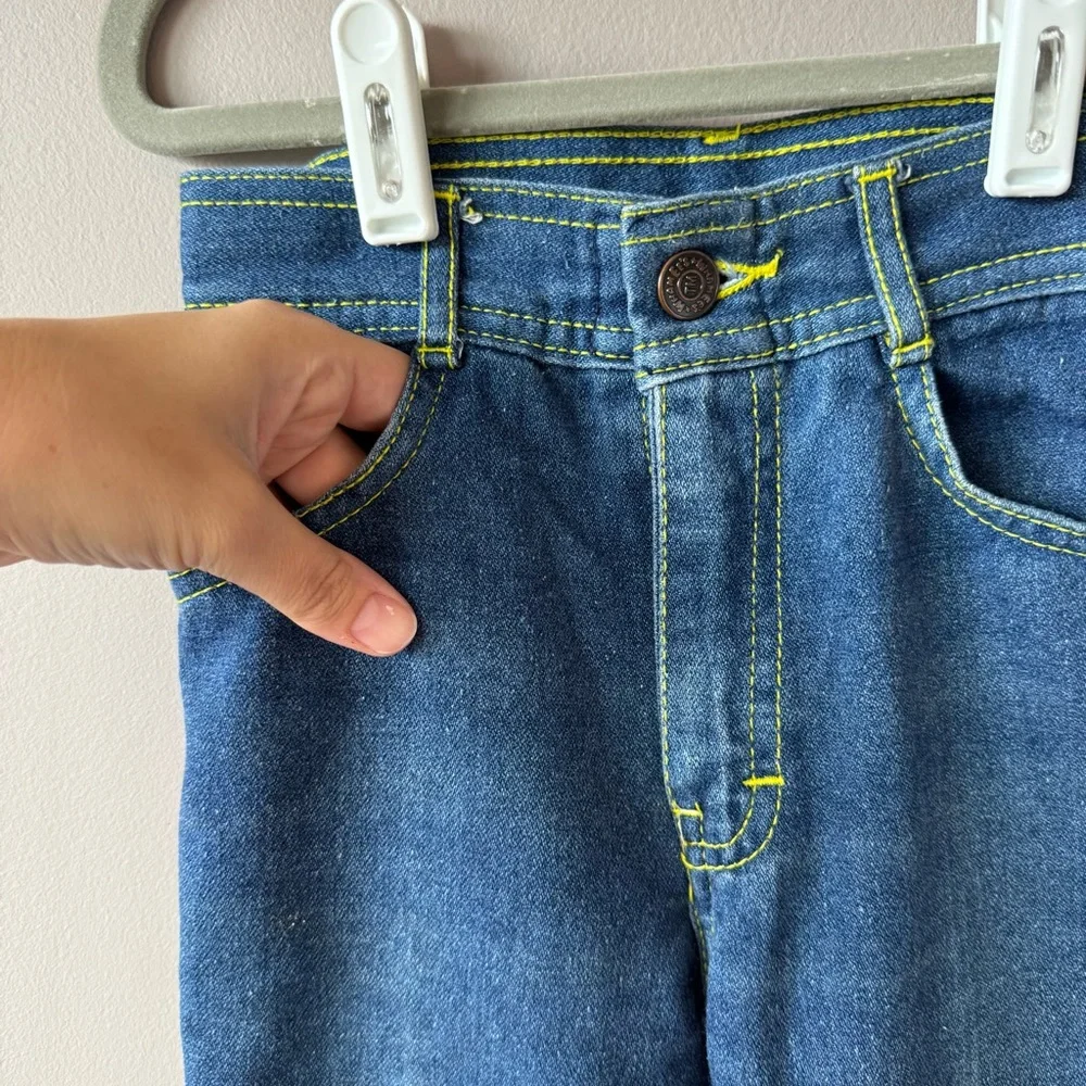Whammie’s RARE Vintage 70s/80s Collectors Toddler Embroidered Space Jeans Size 5